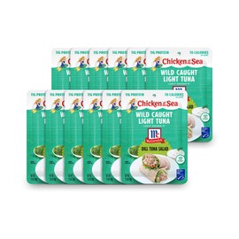 Chicken of the Sea Wild Caught Light Tuna, Dill Tuna Salad, 2.5 oz. Packet (Box of 12)