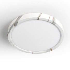 LVL LED Ceiling Light 18W, Round Flush Mount with Marble Texture, CCT Adjustable & Easy Install, Modern Lighting for Living Room, Bedroom, Kitchen, Bathroom (9 Inch)