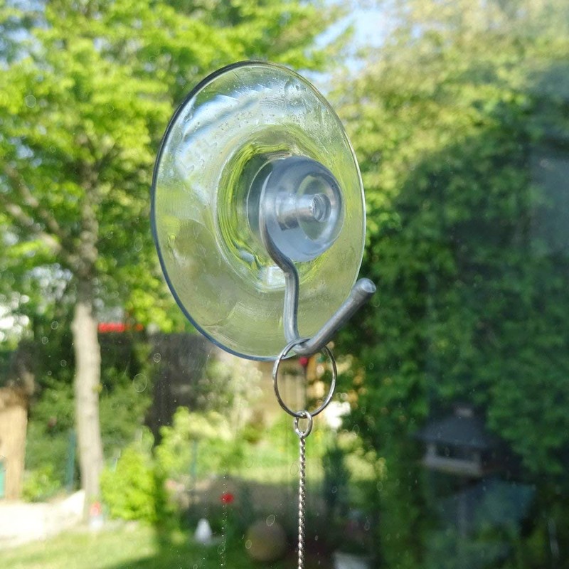 Christoph Palme Leuchten Set of 2 transparent suction hooks with