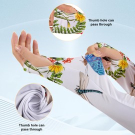 Gardening Sleeves for Women Farm Sun Protection Thorn Proof Cooling Garden Sleeves and Sun Neck Gaiter.Garden Gift, Multicolor, Large