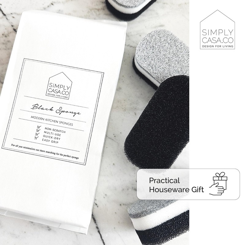 SIMPLYCASA Kitchen Dish Cleaning Sponges - Pack of 6 |