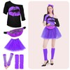 WILDPARTY 80s Outfit Women's Set, T-Shirt, Tutu, Belt Bag, Headband,