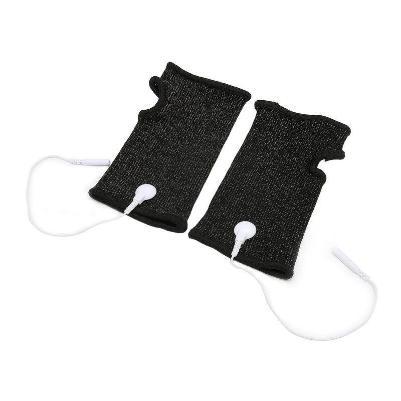 2pcs Conductive Wristband Reduce Pain Swelling Silver Fiber Elastic for