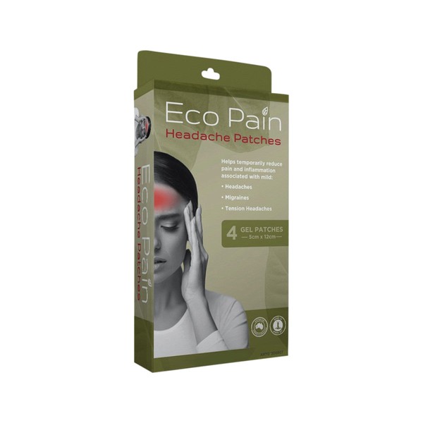 Byron Naturals with Eco Pain Headache Gel Patches x 4 Pack