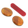 Bicycle Round Reflectors Improved Visibility Universal Fit License Plate Reflector