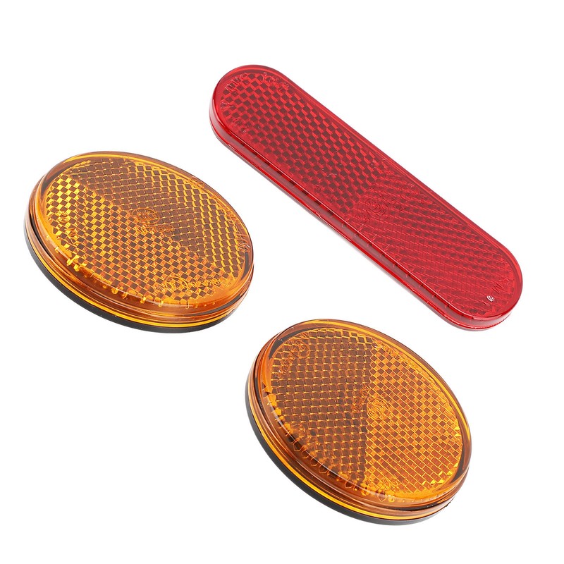 Bicycle Round Reflectors Improved Visibility Universal Fit License Plate Reflector