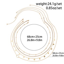 Prosy Layered Sequins Crystal Waist Chain Bead Heart Body Chain Belly Chains Belt Summer Beach Costume Jewelry Adjustable for Women and Girls (Gold)