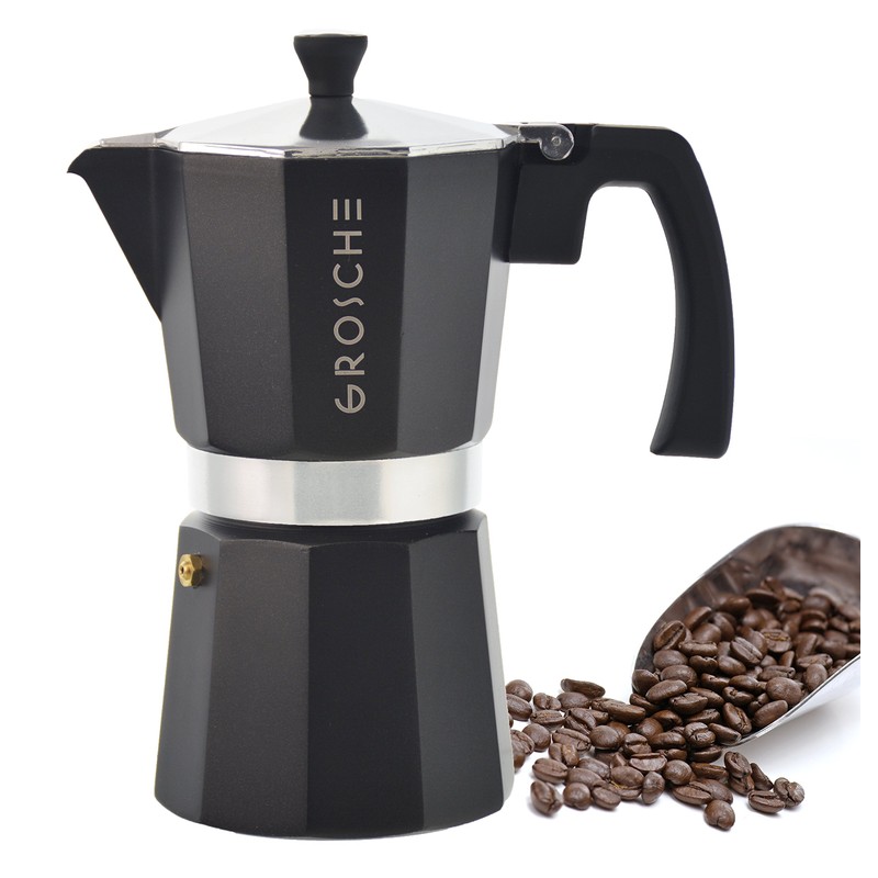 GROSCHE Milano Stovetop Espresso Maker Moka Pot Cuban Coffee Maker