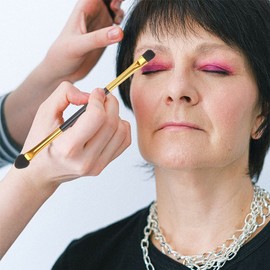 Mikinona Makeup Brushes Set 20pcs Double-ended Eye Shadow Fiber Brush Makeup Tool for Women Eyeshadow Applicator