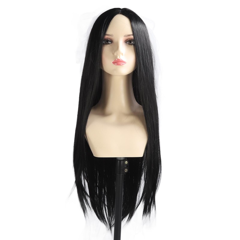 Black Long Straight Wig Women Hair Wig Comfortable Black Wig