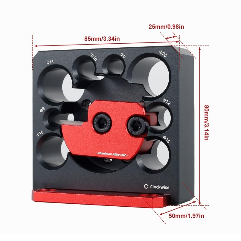 Abizarch Dowel Maker Jig Kit 8-20mm Adjustable Dowel Maker Aluminum