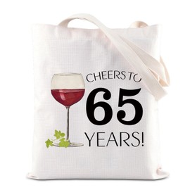FOTAP 65th Birthday Gift Cheers to 65 Years Tote Bag (65 CA)