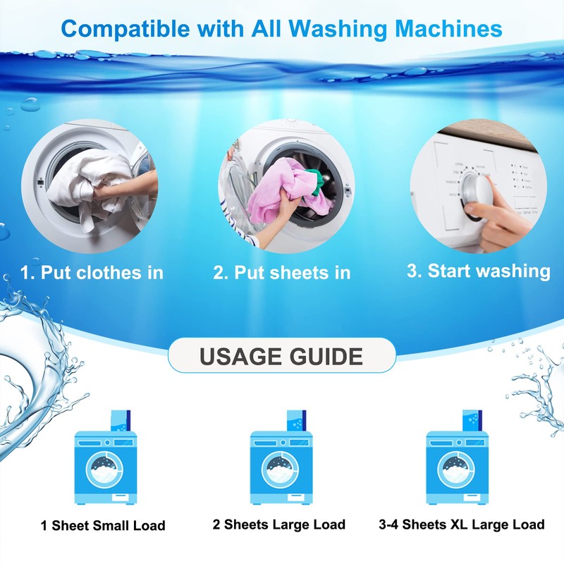 LANSIRY Laundry Detergent Sheets - 200 Loads Fresh Linen Scent