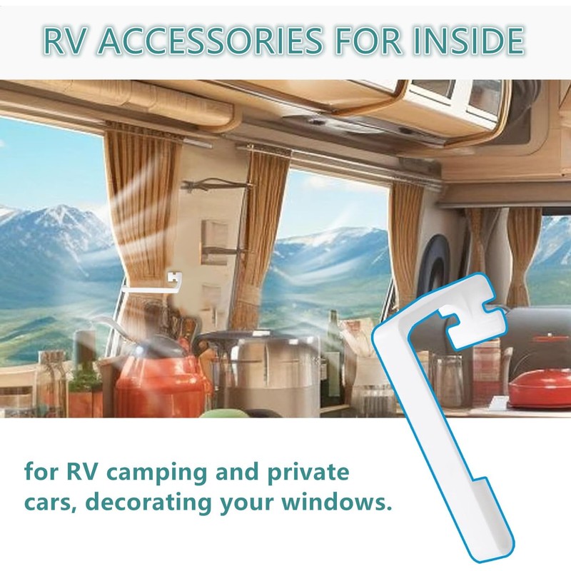 8 pcs RV Drapes Retainer, Plastic Caravan Curtain Retainer, Camping