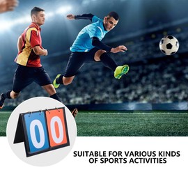 TOVINANNA Sports Scoreboard, 2 Digit Portable Flip Sports Competition Score Board Table Counter Digital Scoreboard for Table Tennis Basketball Volleyball Football and Others