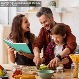 JUBTIC Blank Recipe Book to Write in Your Own Recipes, Personal Cook Book to Write in and Hardcover Recipe Notebook with 2 colorful stickers for Family Recipes,Hold up to 128 Recipes - Green