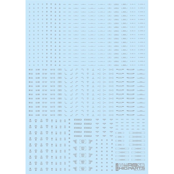 Haikyu Parts RB03-144OLG 1/144 RB03 Cotion Decal, One Color, Light