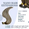 RUNATURE Nano Extensions Real Hair 1 g Brown Blonde Balayage
