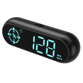 AMHVMU GPS speedometer car, plug and play installation, speed meter USB powered, auto-brightness, head up display car, suitable for all vehicles