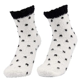 ZenBeya Fuzzy Socks for Women, Cozy Socks for Women, Cute Sleep Slipper Fluffy Socks Women, Soft Comfy Coral Fleece Warm Socks for Women Winter Home Casual, White, One Size