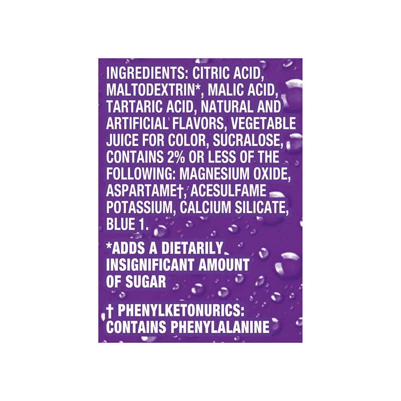 Sunkist Singles-To-Go Drink Mix, Grape, Non-Carbonated, Low-Calorie, Zero Sugar, 6