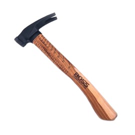 Boss Hammer Premium 4340 Steel Rip Claw Hammer with Tough Tennessee Hickory Handle - 16 oz, Cerakote, Rip Claw Design, Smooth Faced - BH16STHI16S
