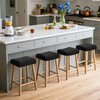 EVOLLER Waterproof Bar Stool Covers Rectangle Set of 4 Black