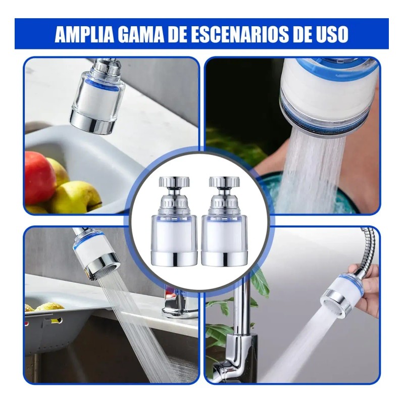 - Filtro De Agua Para Regadera Grifo Fregadero Cocina Mz-