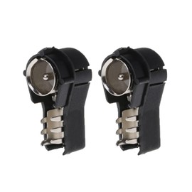 JDIEOQA 2 Stück Antennenanschluss für Autoradio, männlich, ISO, Adapter, Konverter, Gehäuse aus Kunststoff, zum Crimpen oder Löten, für die meisten Autoradios mit Antennenanschlüssen