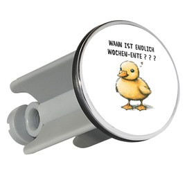 Huuraa Bathroom Sink Plug Finally Weekend Duck Weekend Gift 4 cm Height Adjustable 6.5 to 8.5 cm Finally Weekly Duck Gift Idea