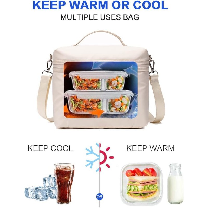 Insulated Lunch Bags for Women Cooler Bag Lightweight Nylon Waterproof