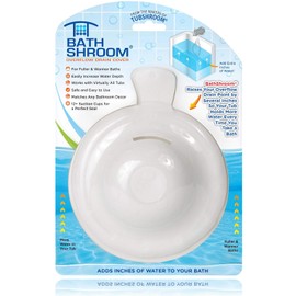 BathShroom Bathtub Overflow Drain Cover - Bath Tub Overflow Cover, Bathroom Spa Accessories, Adds Inches of Water for Deeper & Warmer Bath