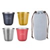 MERMOO YILAN Stainless Steel Espresso Shot Cups (2.7oz) 80ml，Insulated, Mixed