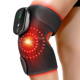 EDIFOLLY Cordless Knee Heating Pad, Knee Massager with Heat and Vibration, Rechargeable Heated Knee Brace with 3 Heat Levels and 3 Massage Modes