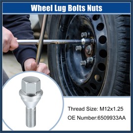 VekAuto Wheel Lug Bolts Nuts Fit for Jeep Cherokee No.6509933AA - 5 Pcs Auto Accessories