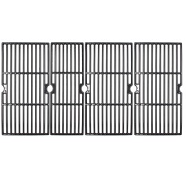 Hongso 18 3/16 x 34 1/4 Inch Porcelain Cast Iron Grill Grates for CharBroil P...
