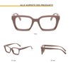 YUELUQU Rectangular Large Frame Glasses Women's Fake Glasses Glasses Frames