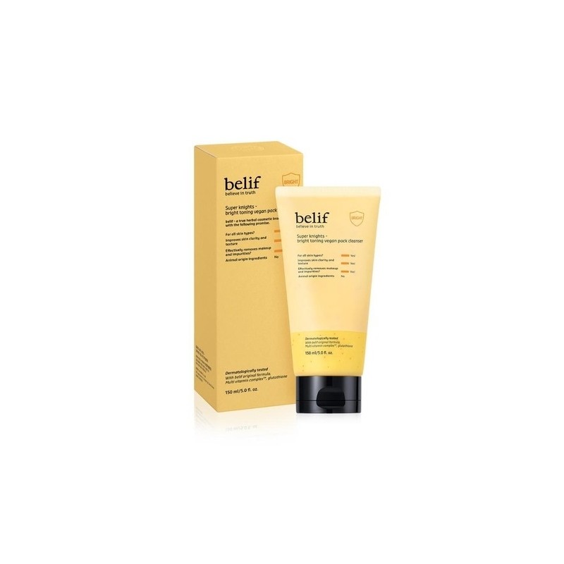 Super Knights - Bright Toning Vegan Pack Cleanser 150ml /