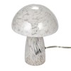 Bloomingville Round Blown Glass Mushroom Shaped Table Lamp with Inline