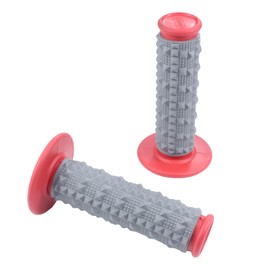 Motorcycle Handle Bar Handlebar Grip Dirt Pit Bike 7/8" Universal Rubber Gel Dual Density MX Grips for CRF EXC YZF Pro Motorcross 22mm/24mm Left/Righ (Red)