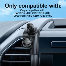 ELOHEI for Ford F-150 Phone Mount with Custom Base, Custom Fit Car Phone Holder for 2015 2016 2017 2018 2019 2020 Ford F-150 Car Accessories (HE05) (HE05)