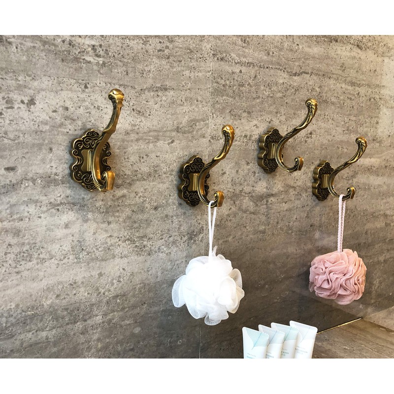 SDH Antique Brass Coat Hooks – Heavy Duty Wall Mounted
