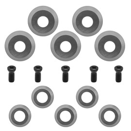 Hoypeyfiy 5 x 8.9 mm indexable inserts and 5 pieces 12 mm wood turning accessories, woodturning tool set, finisher tool