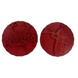 Christmas Tree Cupcake Cookie Stamp Embosser for Icing Fondant (With Angel)