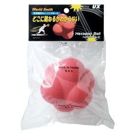 UNIX 609687 BX75-97 Hexagon Ball, Large, Red