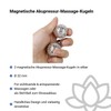 Magnet Akupunktur Massage Kugeln | 2er Set (Silber | ca.