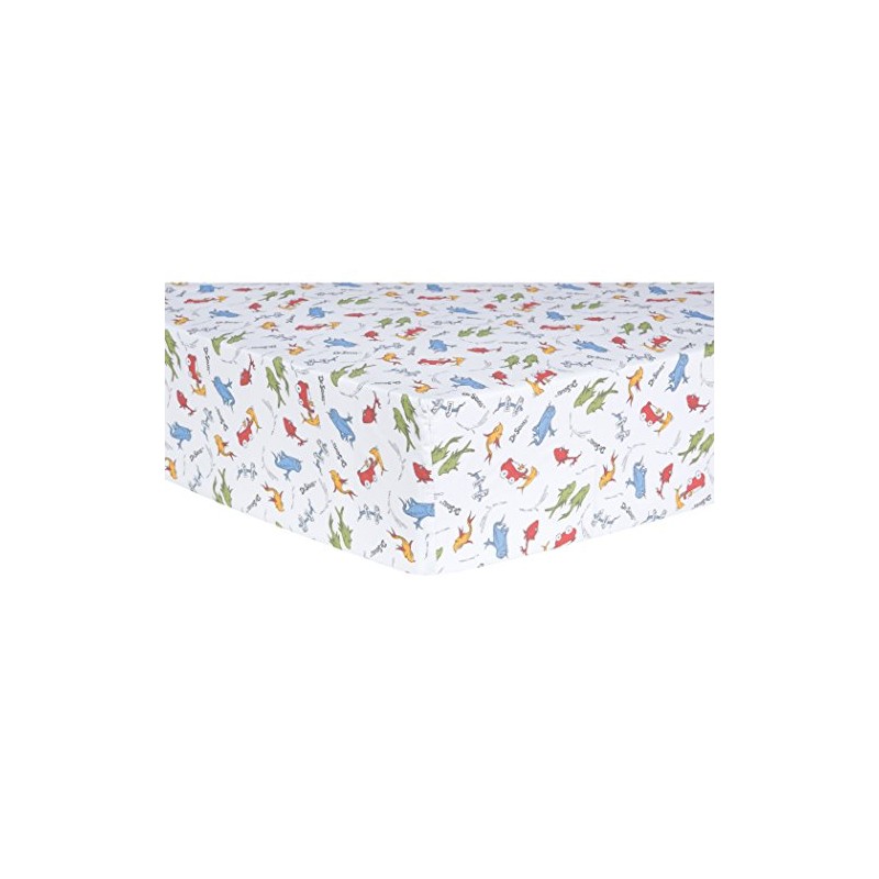 Trend Lab Dr. Seuss One Fish - Sábana Bajera Ajustable