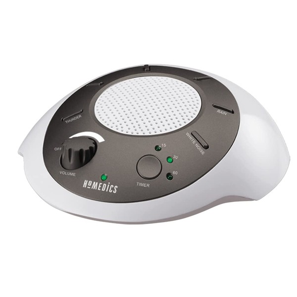 Homedics SoundSleep White Noise Sound Machine, Gold, Small Travel Sound Machine with 6 Relaxing Nature Sounds, Portable Sound Therapy for Home, Office, Nursery, Auto-Off Timer, By Homedics