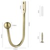 Curtain Holdbacks, 4 pcs Curtains Holder Wall Mounted Drapery Tiebacks