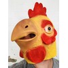 Rubber Johnnies Chicken Head MASK, Farm Animal MASKS, Funny Fancy